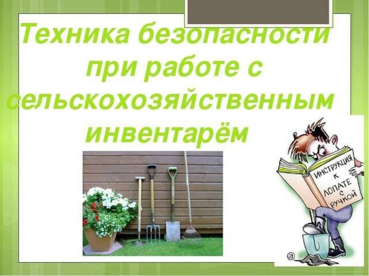Техника безопасности при садовых работах